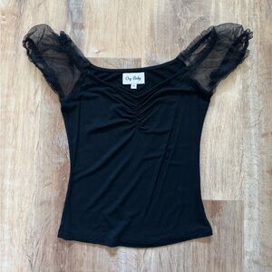 Cry Baby Mesh Sleeve Top